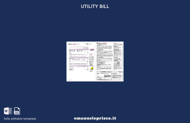 stile verificato Regno Unito Prime pagine di bollette di gas ed elettricità.. mo